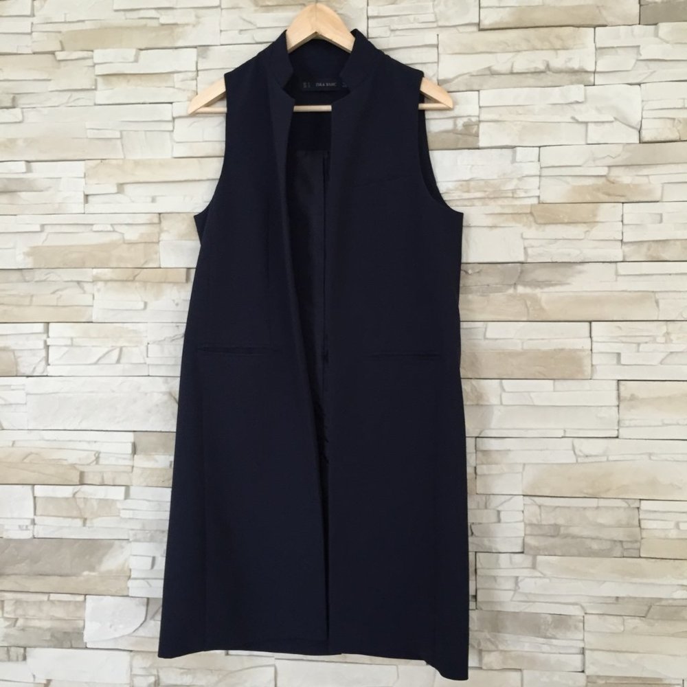 Black Sleek Blazer Waistcoat by Zara Basic